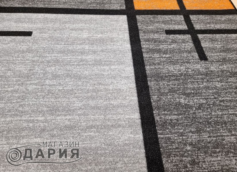 Мокетен килим ERIKA 8010 grey/orange